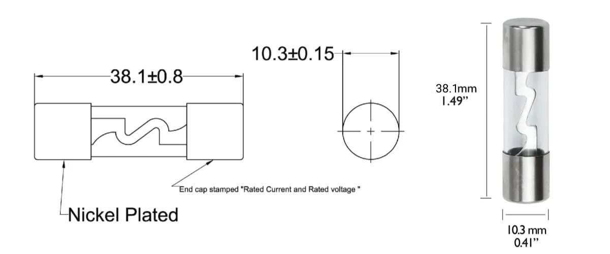 goldnickelplatedautomotiveautotubeglass5agagufuse10x38mm goldnickelplatedautomotiveautotubeglass5agagufuse10x38mm