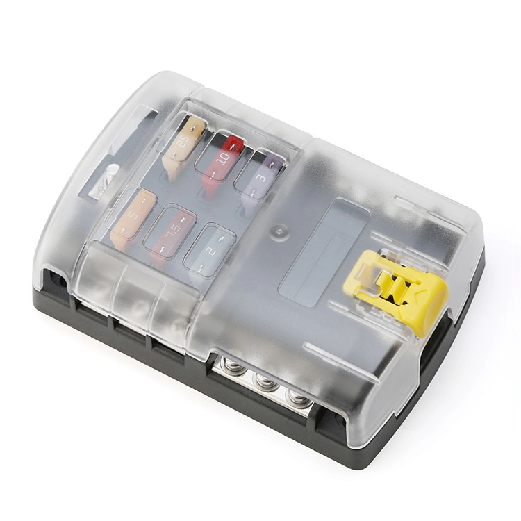 नेगेटिव बस के साथ 6 सर्किट ब्लेड फ्यूज बॉक्स