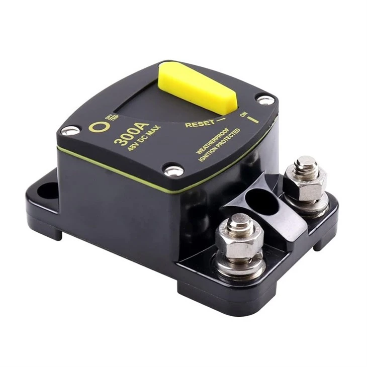 300A 48V DC Waterproof Ignition Protected Circuit Breaker With Yellow Manual Reset For Marine factory
