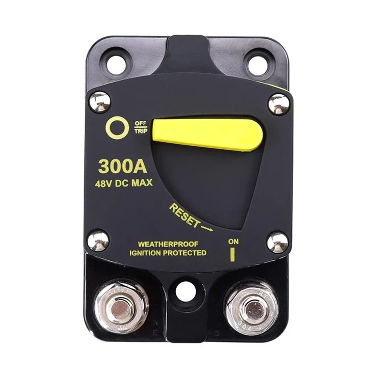300A 48V DC Waterproof Ignition Protected Circuit Breaker With Yellow Manual Reset For Marine suppliers