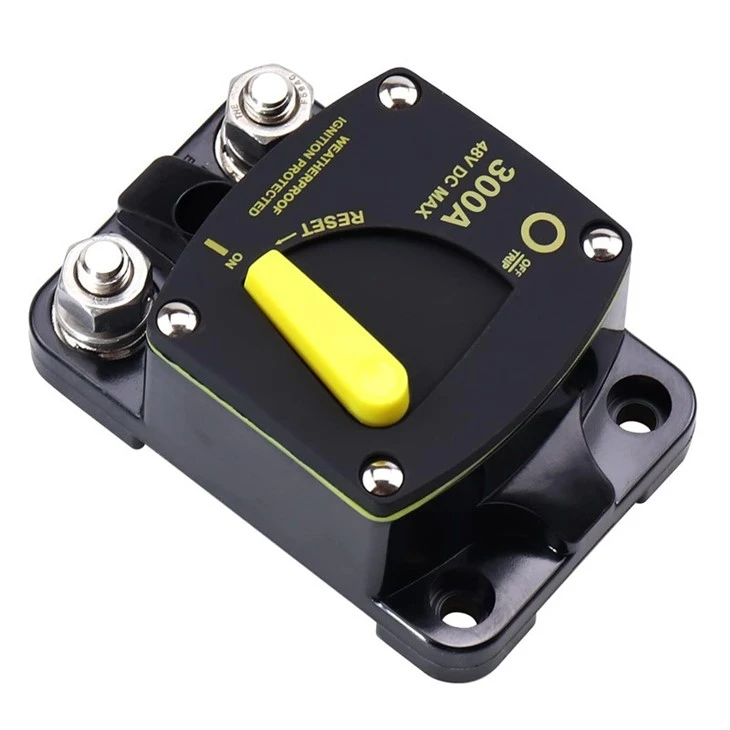 300A 48V DC Waterproof Ignition Protected Circuit Breaker With Yellow Manual Reset For Marine high quality