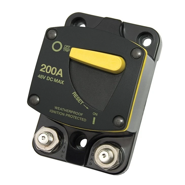 300A 48V DC Waterproof Ignition Protected Circuit Breaker With Yellow Manual Reset For Marine best